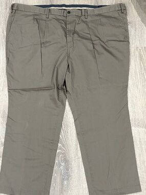 Dockers Signature Khaki Flex Comfort Pants 54X30 Classic Fit Pleated Chinos